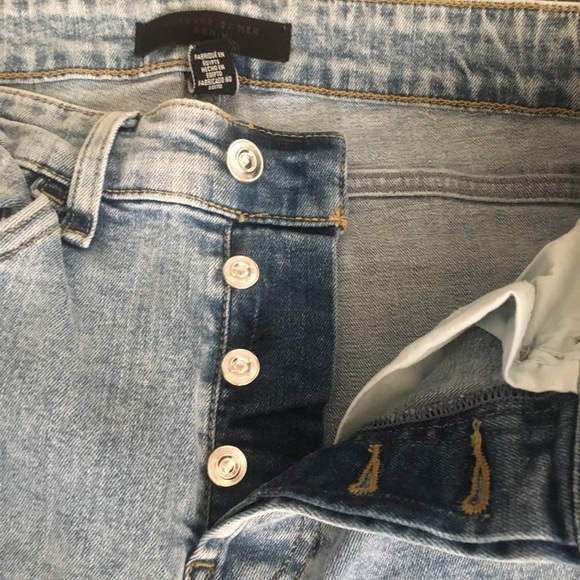 NWT Men's Forever 21 Button Fly High Rise Skinny Denim Jeans - Picture 5 of 7